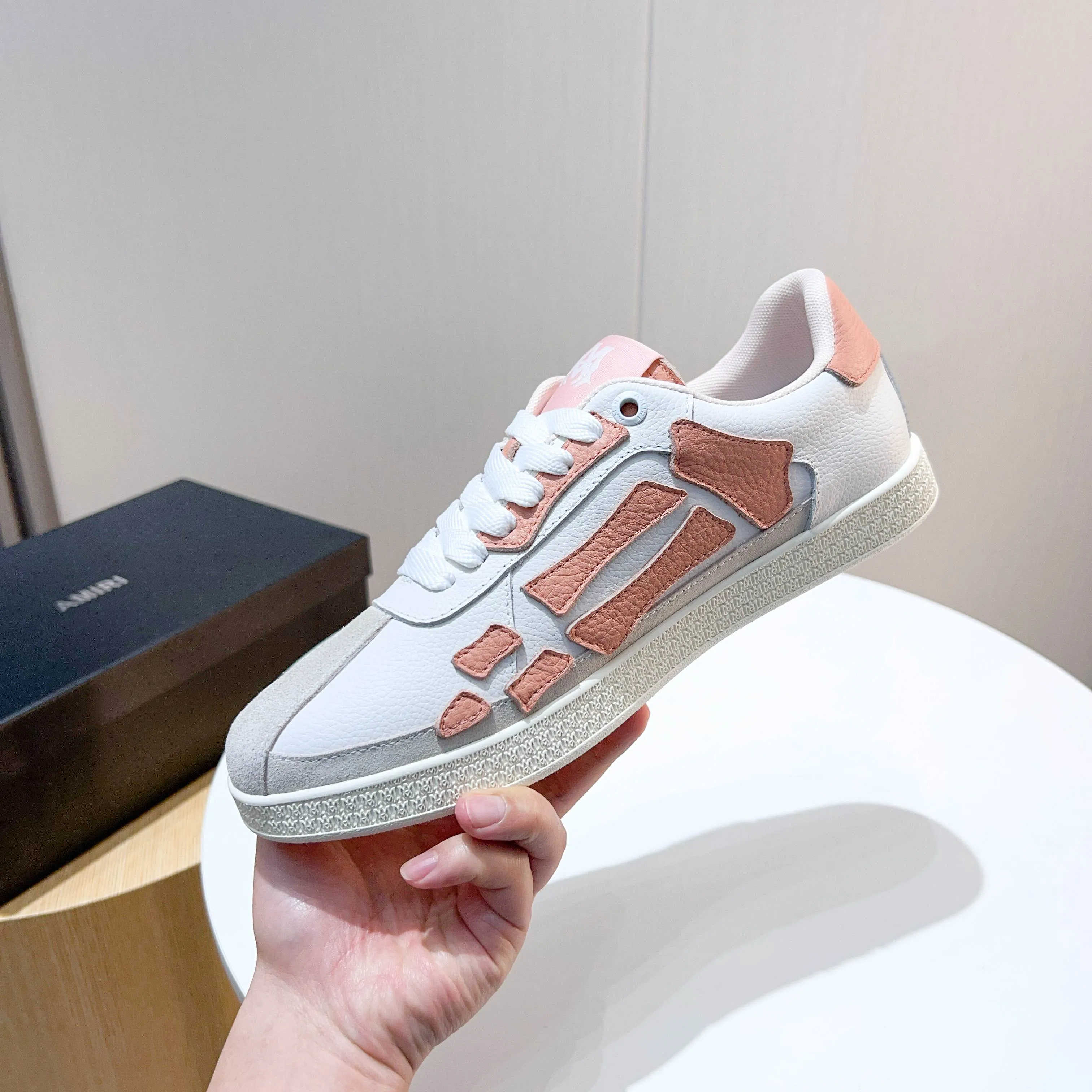 Men's shoes 💰420 [New style] 🌲🌲Balmain - New Amiri trendy shoes, low-top casual sports shoes, the same style as celebrities, made of selected pebbled cowhide and frosted cowhide, original outsole, comfortable on the feet, high-end workmanship, welcome to buy. Size: 39-45 (46 customized)